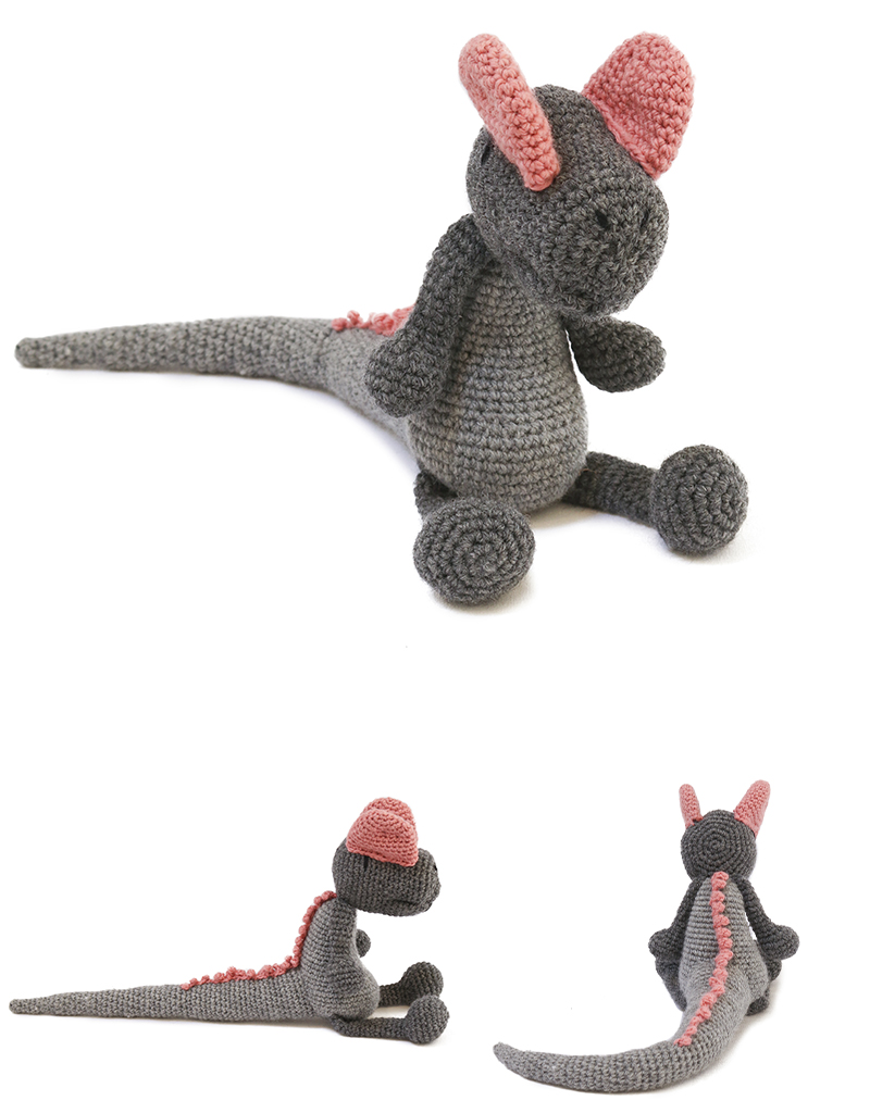 toft ed's animal rowena the parasaurolophus dinosaur amigurumi crochet
